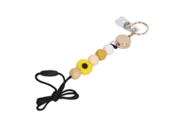 Mali clip de Chupeta com Pérolas de Silicone Chupeta para Bebê Amarelo Presente Brincando Margarida
