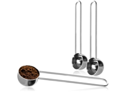 Conjunto De 3 Colheres Medidoras Aço Inoxidável Para Café Chá, Cappuccino E Chocolate Quente Com Cabo Arame.