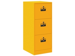 Conjunto 1 Organizador De Escritório Vidaxl Mostarda Metal (44 X 50 X 106.5 Cm)