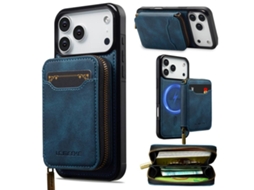 Capa Para Iphone 17 Pro Com Compartimento Para Cartão Com Zíper E Magsafe - Série Lc.imeeke L6