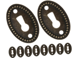 Conjunto De 12 Peças Tampas Decorativas Ovais Em Liga Zinco Para Fechaduras Armários E Gavetas, Estilo Retrô