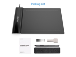 Tablet Gráfico Veikk S640 6x4 Polegadas 8192 Níveis de Pressão Caneta Sem Bateria | S/MARCA