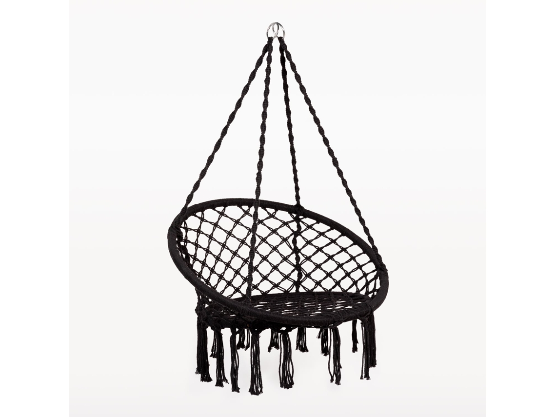 Cadeira Suspensa Jardim SKLUM (113 x 68 x 81 cm - Poliéster - Algodão - Preto)