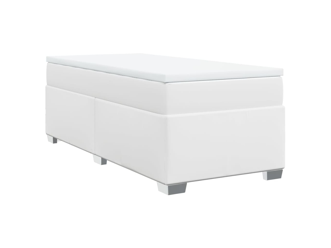 Box Spring Bed, Box Spring Beds Vidaxl Branco Couro Artificial (90 X 200 Cm)