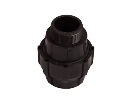 Elo de Polietileno Roscado Macho para Tubo de Irrigação por Gotejamento Várias Medidas Embalagem 5 Unidades 32 mm X 1