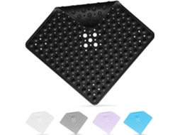 Tapete De Chuveiro Antiderrapante 53x53cm Sem Bpa Lavável À Máquina - Preto