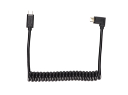 Cabo USB-C a USB-C, carga rápida 3A, 10 Gbps, 4K 60Hz, mola helicoidal, 1,2 m, bocal curvo S/MARCA