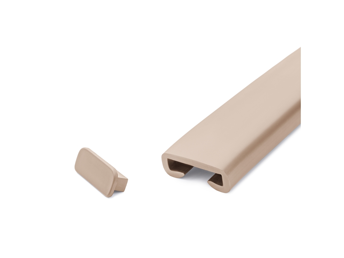 Quest Tampa De Extremidade Para Corrimão Pvc 40x8 Mm, Bege