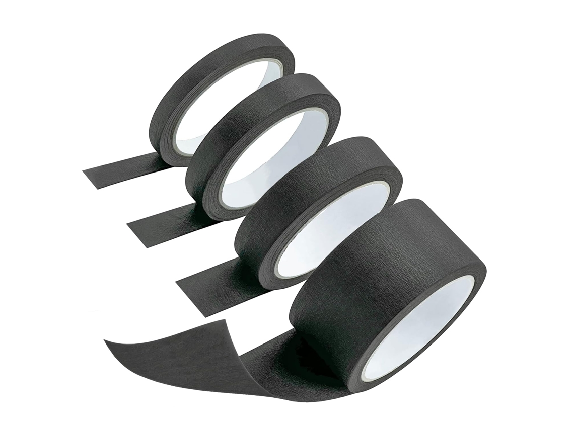 Lurelia Fita Adesiva Preta, 1/2 3/4 X 2 X 33 Jardas, 4 Rolos
