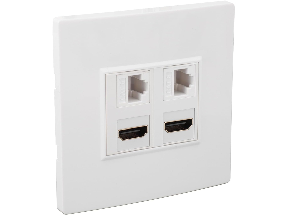 Placa De Parede Ethernet De 4 Portas, Padrão Cat6 Hd Multimedia Interface