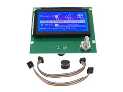Tela Lcd 12864 de Metal Pc para Impressora 3d Cr10 com 2 Cabos e Botão