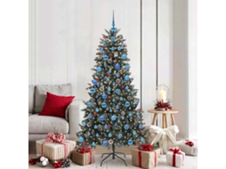 Vidaxl Árvore De Natal Artificial Verde 180 Cm Pvc, Plástico E Aço