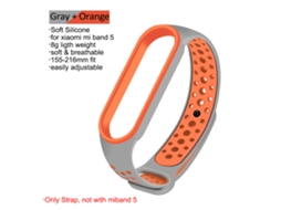Cinto de Relógio de Silicone Adequado para Esportes Compatível com Xiaomi Mi Band 5 EOOCOO