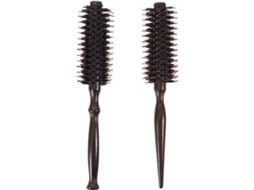 Escova De Cabelo Com 2 Peças, Cerdas Naturais De Javali, Pente Para Estilizar Cabelos Cacheados, Ideal Para Uso Em Salão