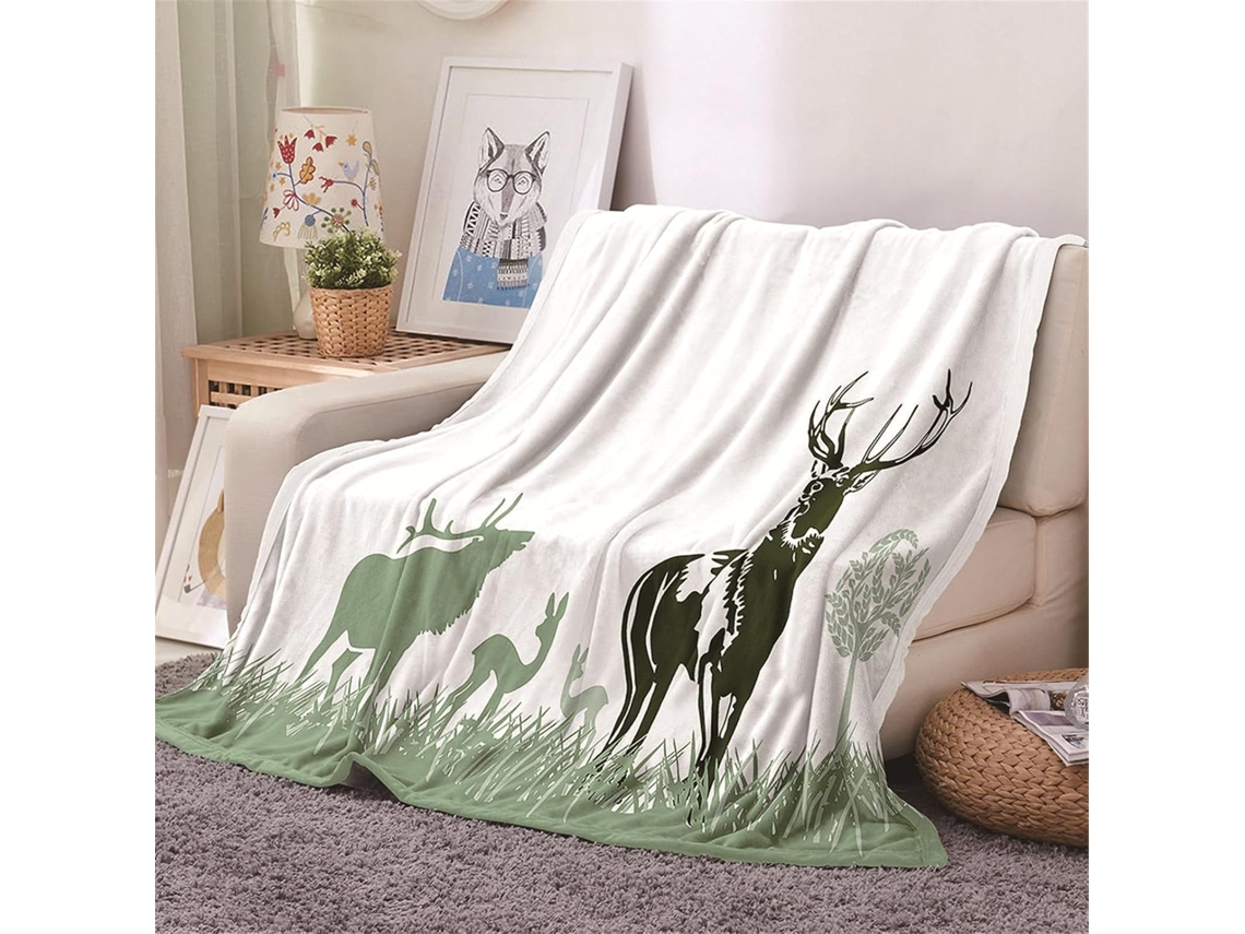 Manta de Lã Flanelada Fansu com Estampa 3d Macia e Quente Microfibra para o Inverno Ideal Cama Ou Sofá Adequad