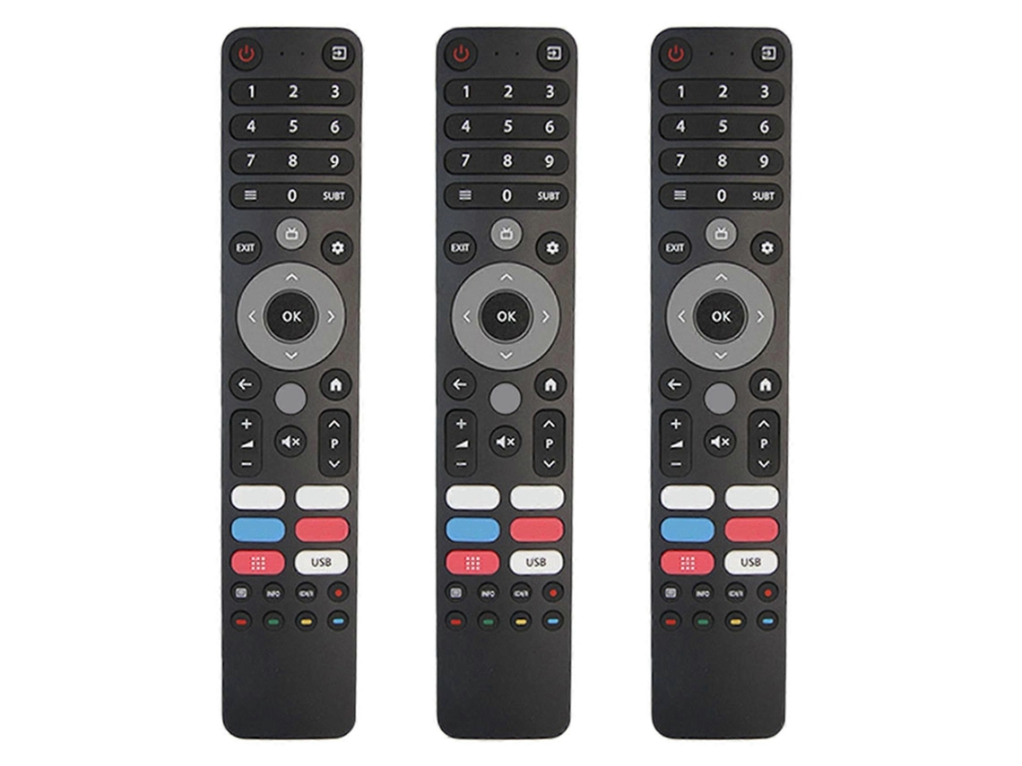 3 Controles Remotos Universais Para Smart Tvs Dexp, Viomi, Chiq - Para Vários Modelos, Com Comando De Voz