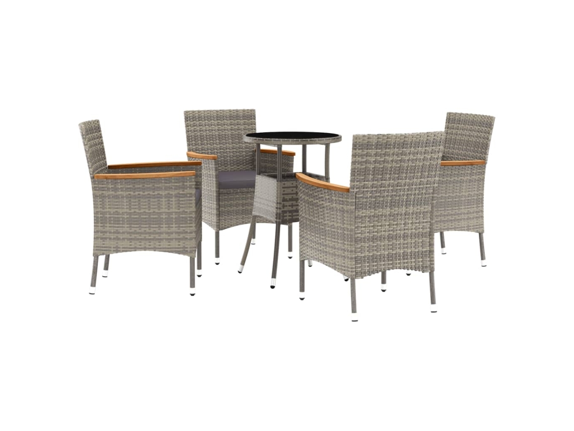 Garden Bistro Set, Garden Bistro Sets Vidaxl Cinzeto Rattan / Vime (n/a)