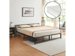 Cama [EN.CASA] (Aço - Preto - 180x200 cm)