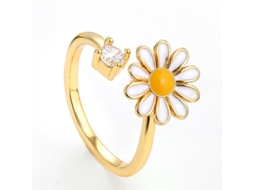 2026-anéis Antiestresse Giratórios Para Mulheres Aço Inoxidável Dourado Sol Estrela Olho De Mal Girasol Ijz Gold2