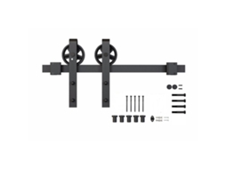 Laxiscreed Kit De Ferragens Para Porta De Celeiro Com Trilho Suspenso E Rodas Grandes Para Porta De 2 Metros
