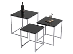 Mesa Lateral De 3 Peças Mesa De Centro Mesa De Sofá Vcm