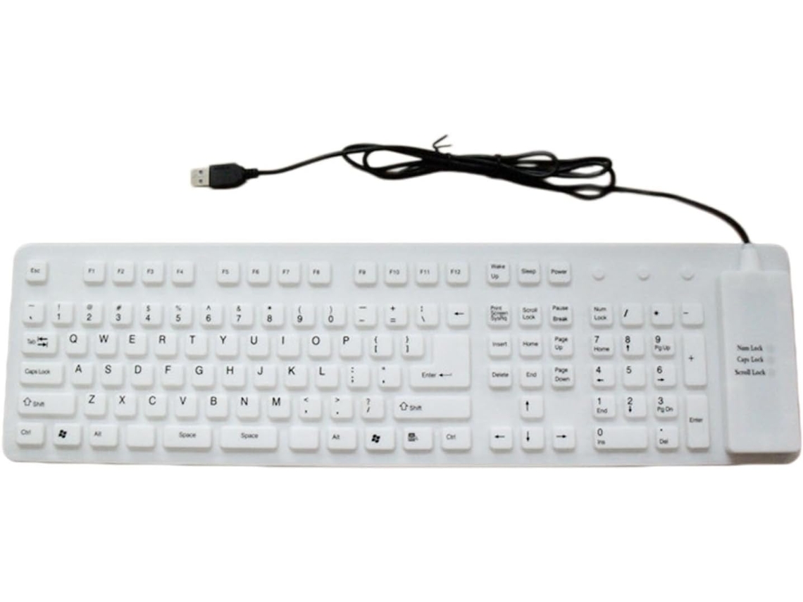 Teclado Dobrável de Silicone com Conexão Usb para Laptop e SFUSHOS