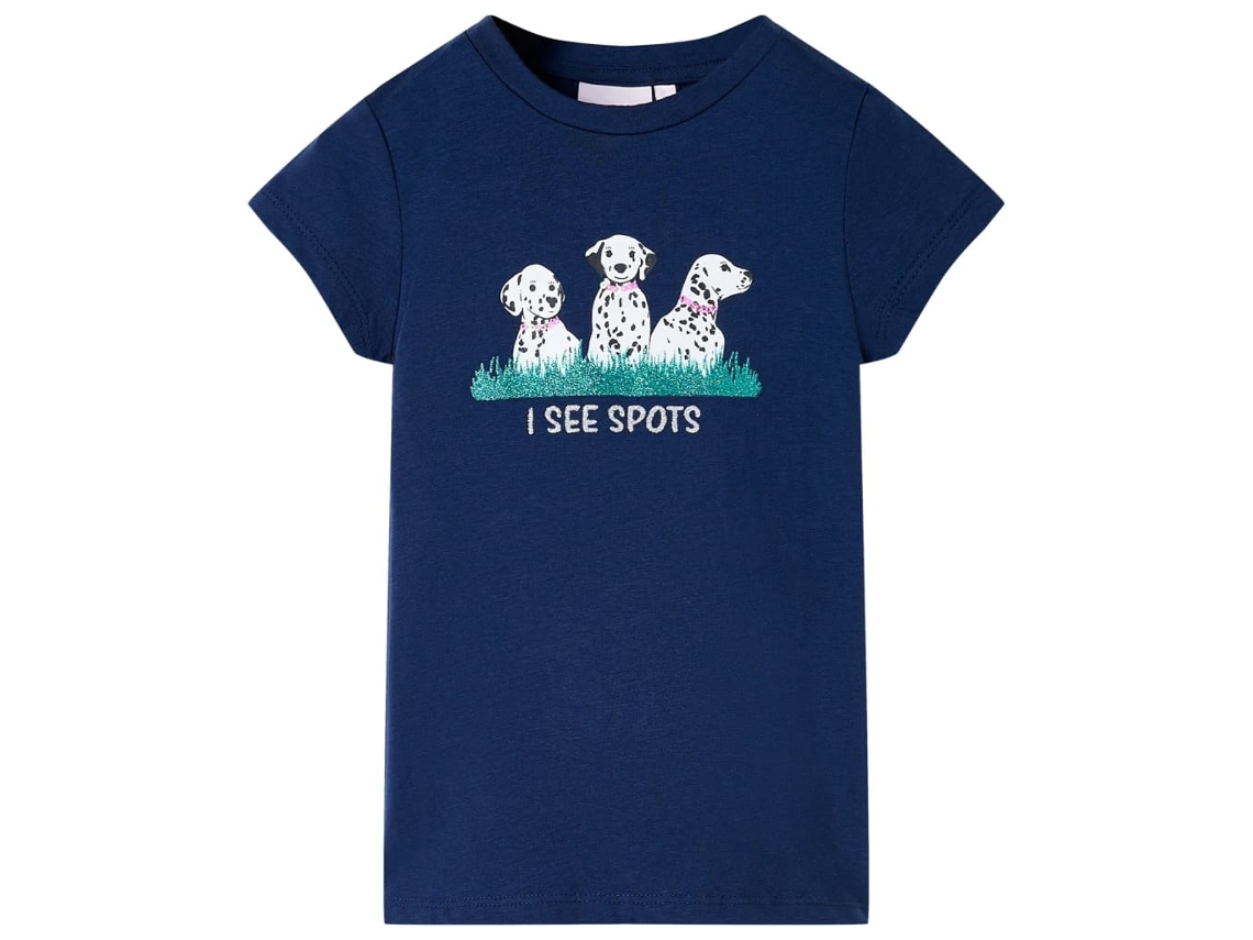 T-shirt Para Criança Azul-marinho 140
