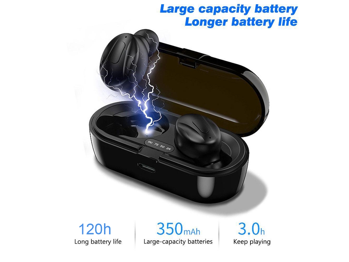 Fones Bluetooth TWS 5.0 com display digital EOOCOO