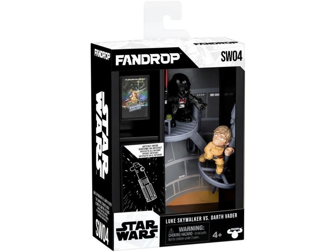Figurine Fandrop X Star Wars Luke Vs Dark Vador Vitrine Com Cena Culta Mini Pôster 18 Cm