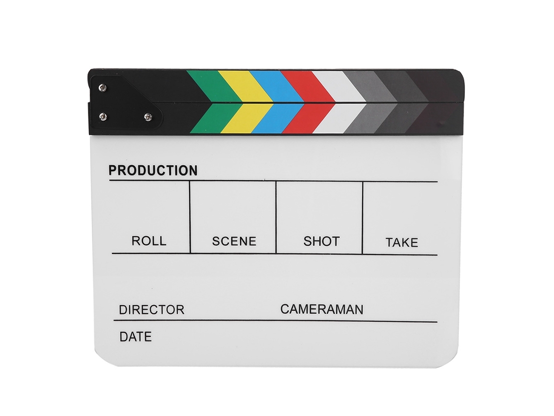 Claquete para cinema e filmagens, adereço para cortes do diretor, claquete de jantar