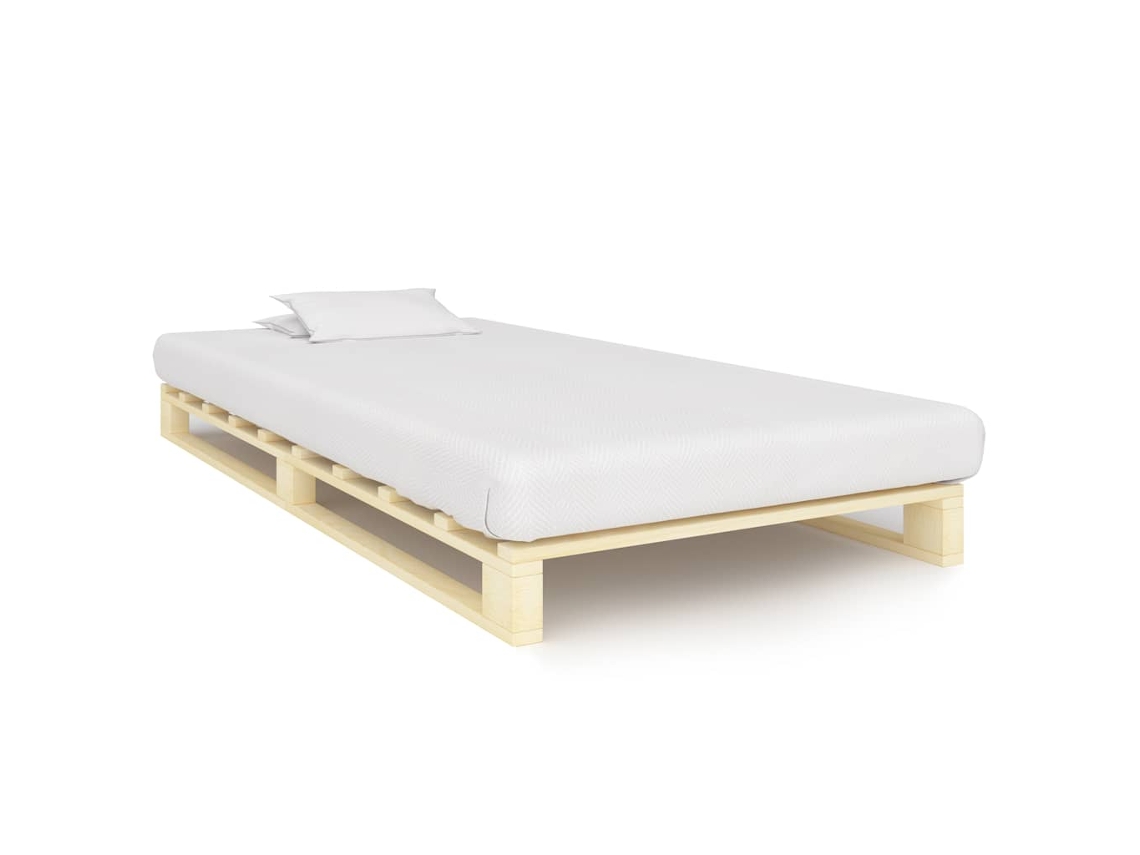 Vidaxl Estrutura De Cama Em Paletes Pinho Maciço 100x200 Cm