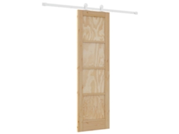 Porta Deslizante Natural e Branco 61 X 198,5 Cm MAISON EXCLUSIVE
