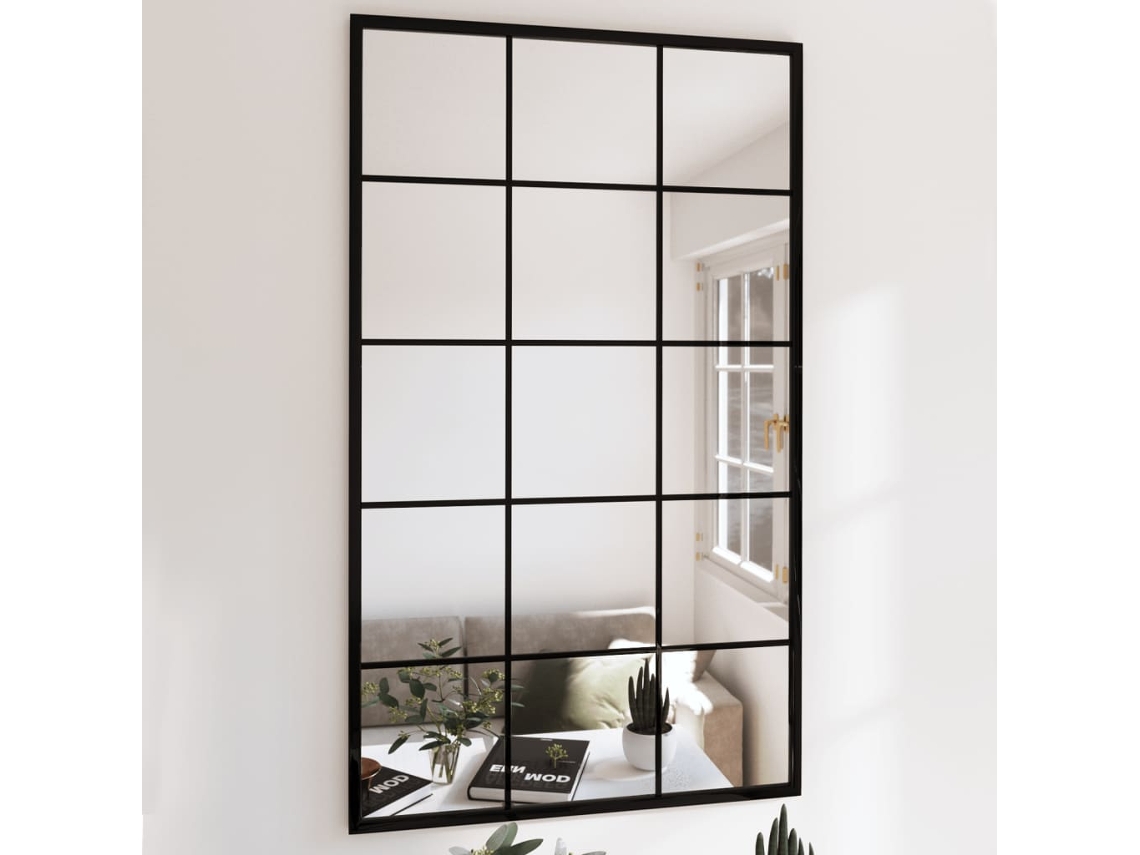Vidaxl Espelhos De Parede 3 Pcs 100x60 Cm Metal Preto