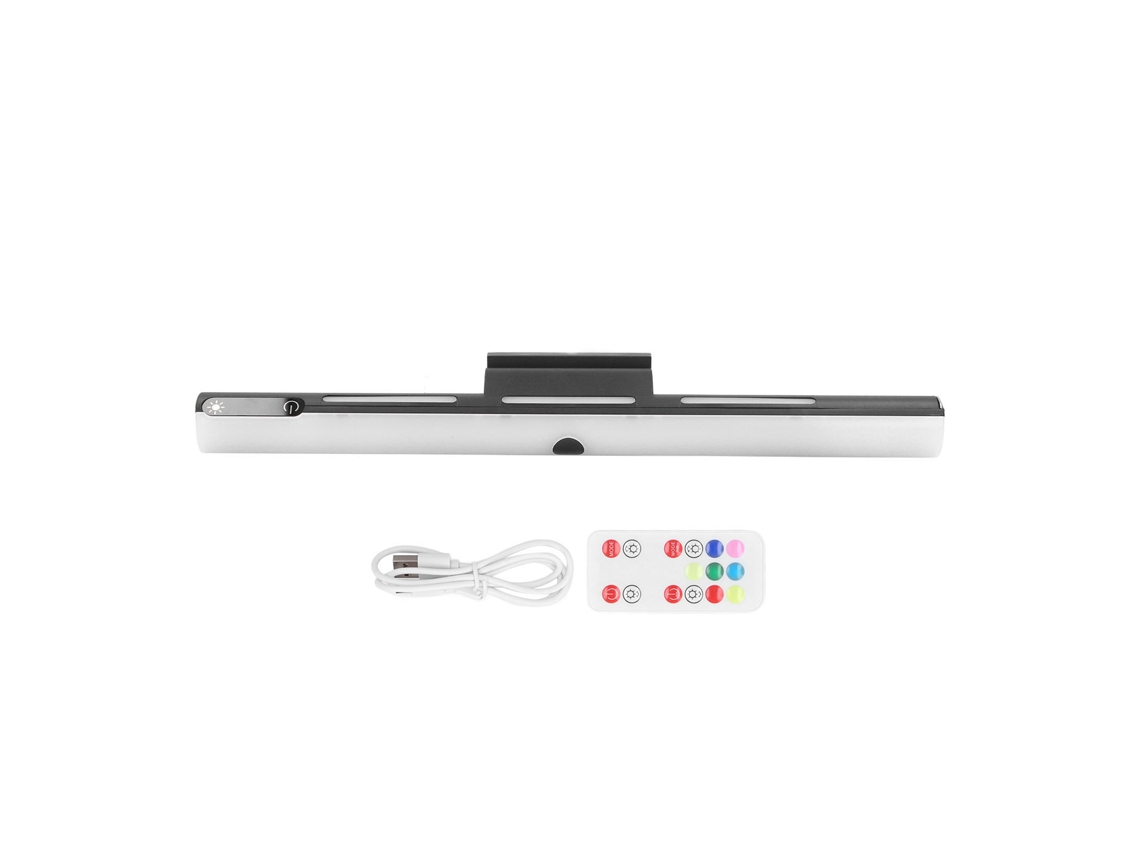 2026 barra de Luz Recargável com Controle Remoto 3 Cores Bateria 1800mah Magnética para Armários Mesas Preto