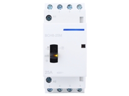 Contator CA modular 4P 25A BCH8 25M para uso residencial com controle manual por interruptor para trilho DIN | S/BRAND