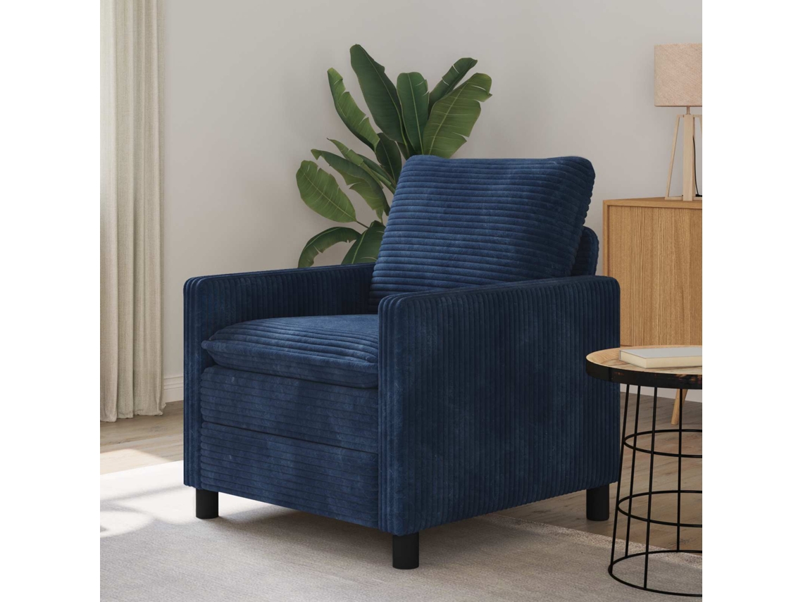 Vidaxl Sofá Azul Marinho 76 X 81 X 87,5 Cm Poliéster
