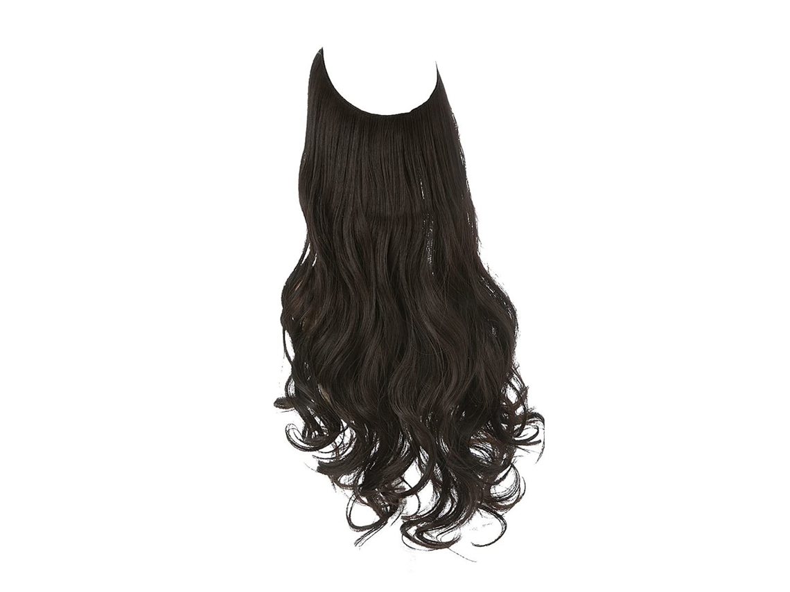 Extensão De Cabelo Cacheado Longo Preto Em Seda De Alta Temperatura Para Uso Diário E Eventos Especiais