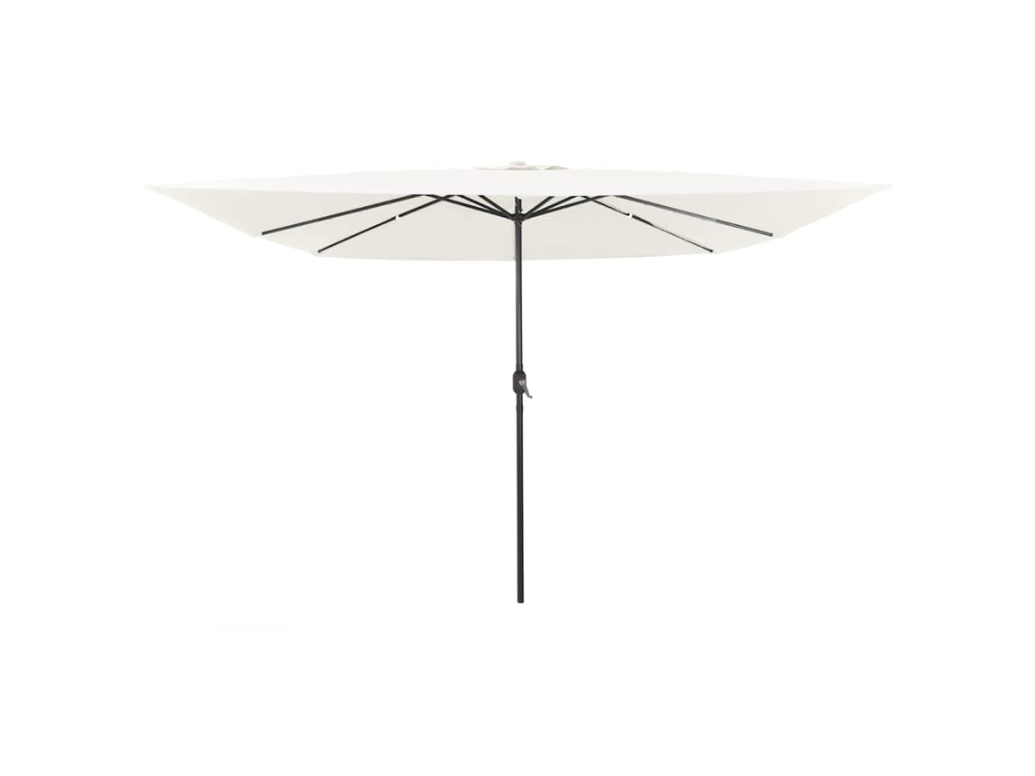 Vidaxl Guarda-sol De Jardim Areia 295 X 295 X 245 Cm Poliéster E Aço
