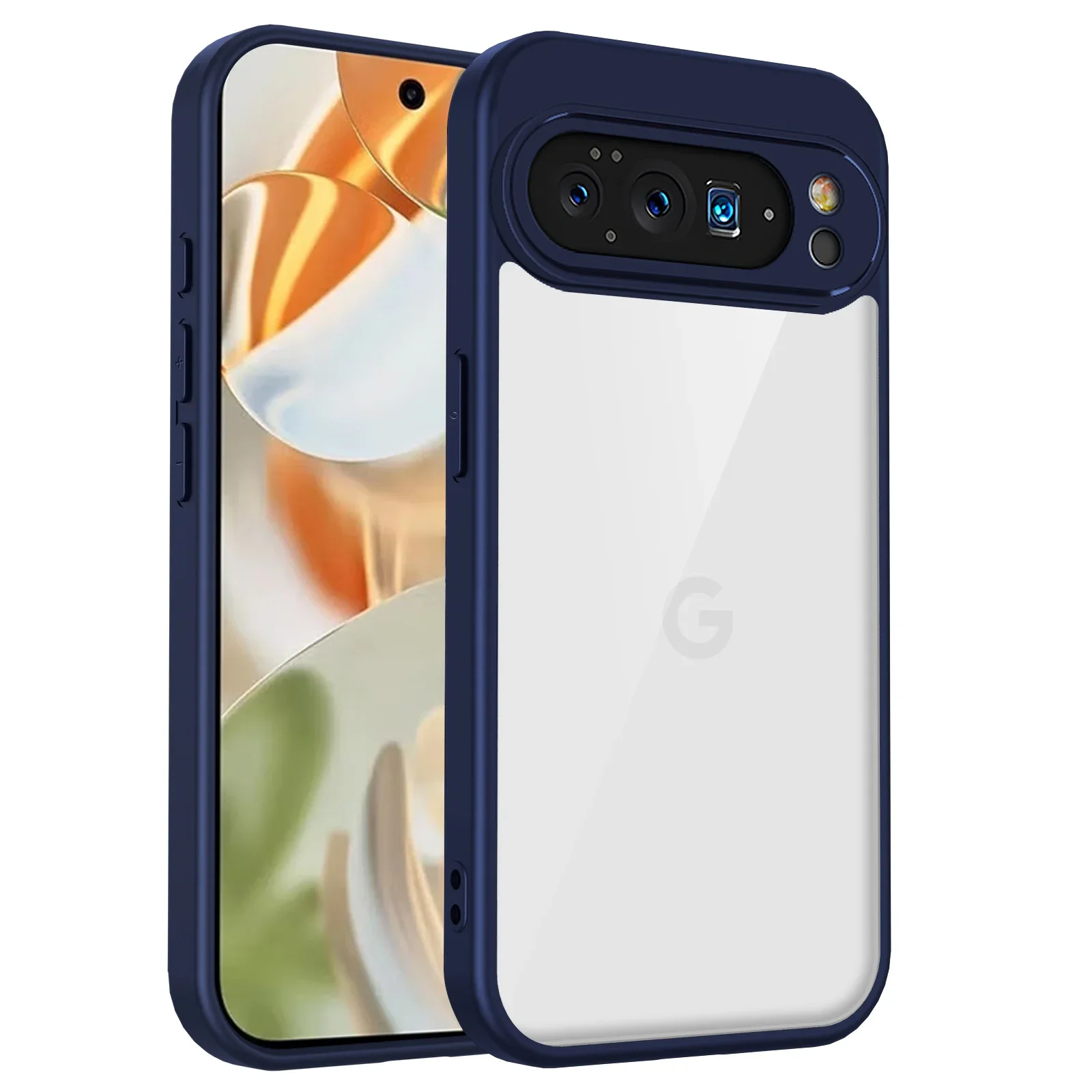(azul, Google Pixel 9 Pro) Caso De Telefone Transparente Fosco Ultra Fino Minimalista, Tampa Traseira De Proteção Tpu À Prova De Choque