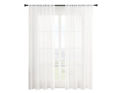 Cortinas Transparentes Brancas (conjunto De 2), Cortinas Transparentes Com Passante Para Varão E Filtro De Luz Para Sala De Estar (142 X 114 Cm)