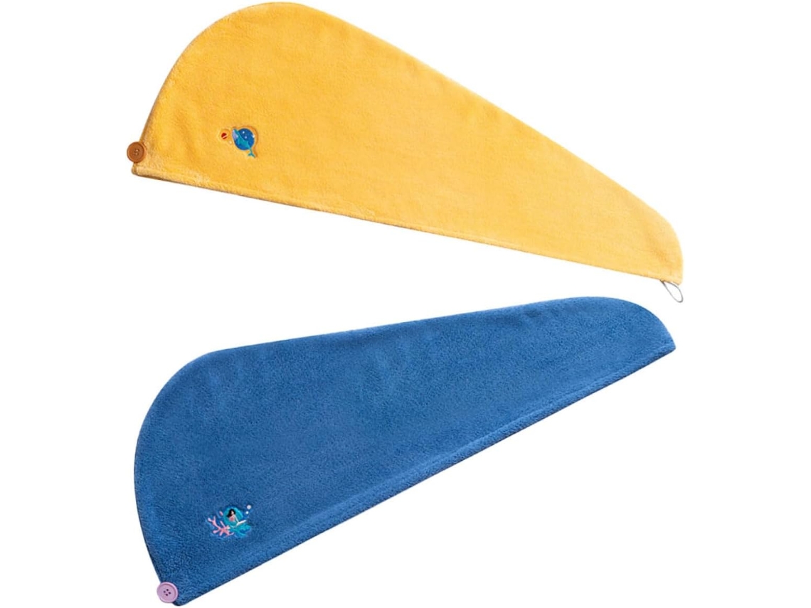 Bonnet De Serviette Cheveux À Séchage Rapide 2 Peças