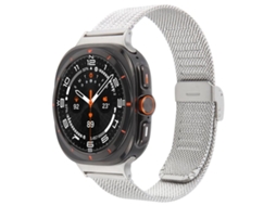 Bracelete Loop Nylon para Samsung Galaxy Watch 7/6/5/4 XIAOMOYU com fivela diamante azul