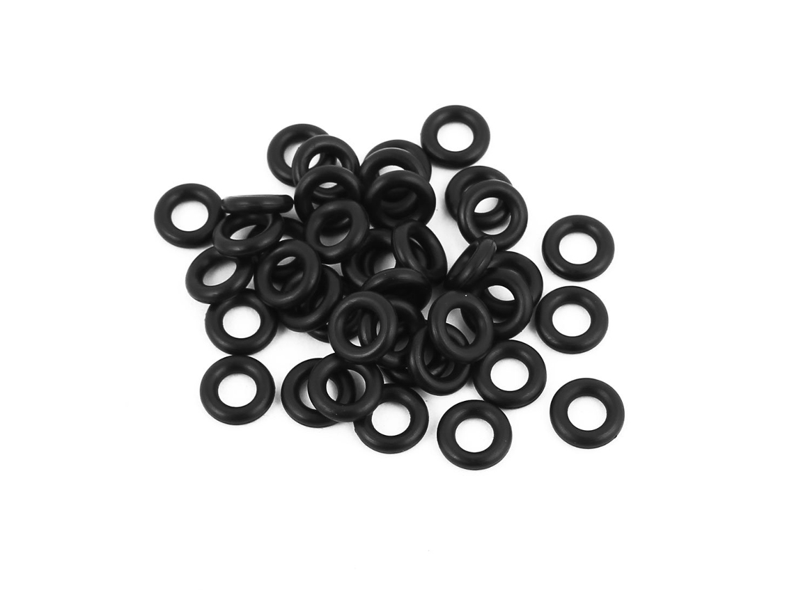Anéis de Vedação de Borracha Nbr resistente ao calor, 8x1,9 mm, preto, 40 unidades CHABERLU