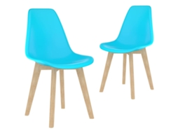 Dining Chair, Dining Chairs Vidaxl Azul Plástico (n/a)