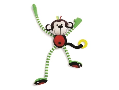 Peluche Edushape Macaco Feliz Multicolorido Criança Verde Unissex Pelúcia A Partir De 3 Anos