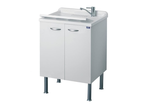 Cuba De Lavagem Com Móvel Idralite Modelo Eco Polipropileno Branco 60x50 Cm