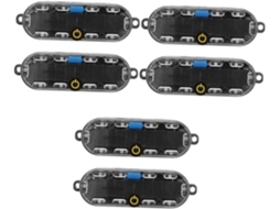 Conjunto De 6 Luzes Solares Ounona, Luzes De Segurança E Sinalização Para Motocicletas Com Iluminação Traseira