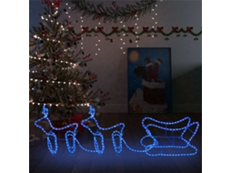 Vidaxl Decoração De Natal Rena E Trenó De Exterior 576 Luzes Led