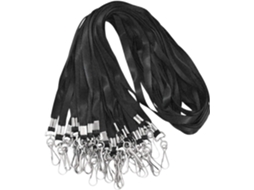 Conjunto De 50 Peças De Porta Crachás Com Clipe Resistente E Cordão De Poliéster Uso Em Escritórios E Conferências