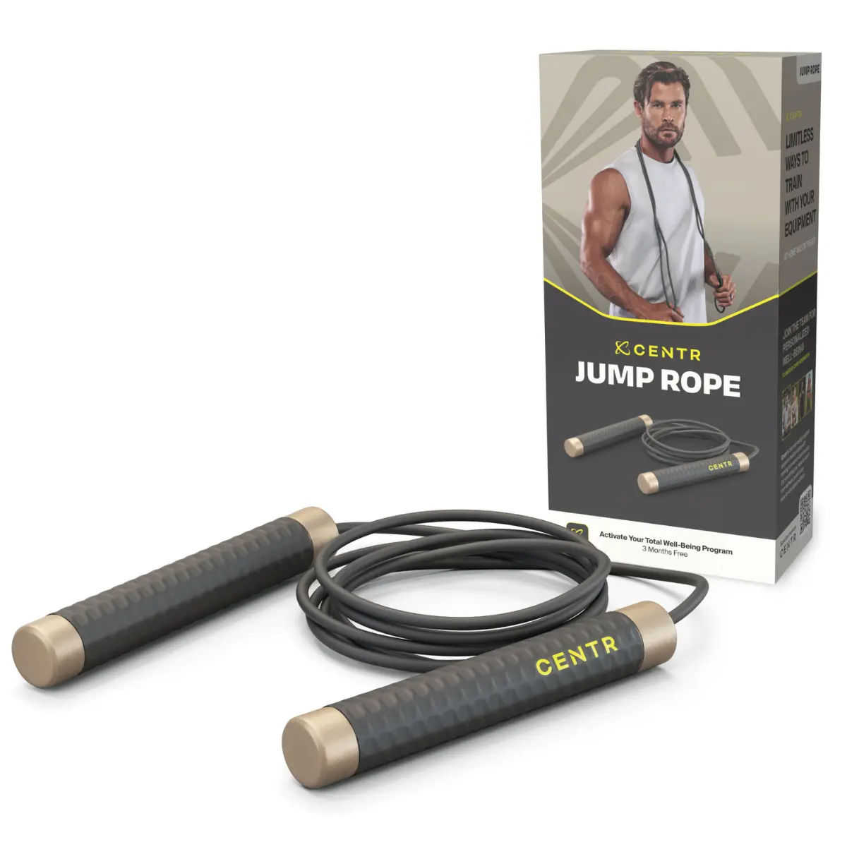 Cjr Jump Rope Corda Ajustável Para Agilidade E Firmeza Centr